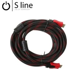 Uravas Store Sline 10M HDMI Kablo V1.4 Erkek-Erkek Örgülü Kablo -