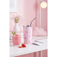 Miniso Sanrio Lisanslı My Melody Pipetli Çelik Matara – 304 Paslanmaz Çelik Pembe Matara 580 ml