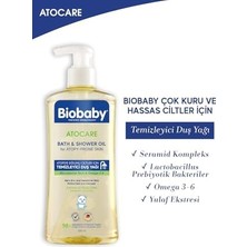 Defne Store Biobaby Atocare Duş Yağı 500 ml – Atopiye Eğilimli Bebek Ciltleri Için, Seramid Kompleksli, Omega 3-6, Yulaf Ekstresi ve Prebiyotik Içerikli Temizleyici Yağ