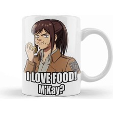 Dekado Attack On Titan Sasha I Love Food M'kay Kupa Bardak Porselen