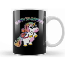 Dekado Cute Back To School Unicorn Student With Backpack Kupa Bardak Porselen