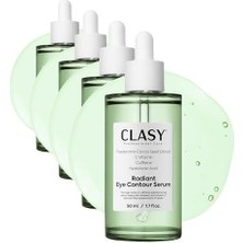 Defne Store Radiant Göz Çevresi Serumu – Kafein Göz Serumu – Hyaluronik Asit ve C Vitamini ile Göz Altı Morlukları, Şişlik ve Ince Çizgilere Karşı Etkili – Tüm Cilt Tipleri Için, 50 ml (4 Paketi)