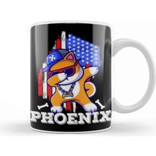 Dekado Phoenix City Dabbing Dog Kupa Bardak Porselen