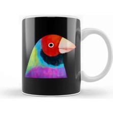 Dekado Gouldian Finch Bird 01 Kupa Bardak Porselen