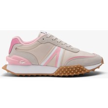 Lacoste L-Spin Deluxe Kadın Bej Sneaker Regular Kalıp ile Şık ve Rahat Taban Tipi