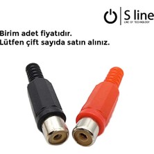 Uravas Store Oem Rca Dişi Jack Kırımızı/siyah