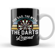 Dekado Dad Myth Darts Legend Father Dart Player Dartboard Bullseye Kupa Bardak Porselen