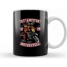 Dekado Steampunk Motorcycle Kupa Bardak Porselen