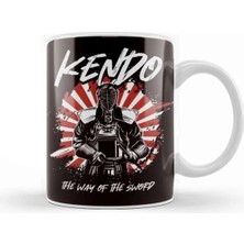 Dekado Katana Japanese Art Cat Samurai Ninja Shinobi Kendo Fighter Kupa Bardak Porselen