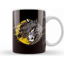 Dekado Horse Fan Horses Riding Racing Equestrian Sport Horseshoe Kupa Bardak Porselen