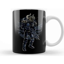 Dekado Viking Soldier Kupa Bardak Porselen
