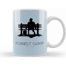 Dekado Forrest Gump Bench Movie Silhouette Kupa Bardak Porselen