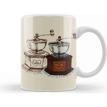 Dekado Funny Coffee Drinks Art Lover Gift Quote Vintage Retro Kupa Bardak Porselen