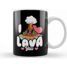 Dekado I Lava You Volcano Valentine S Day Pun Kupa Bardak Porselen