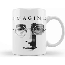 Dekado John Lennon Imagine Face Kupa Bardak Porselen