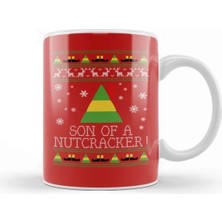 Dekado Son Of A Nutcracker Elf Quote Christmas Knit Kupa Bardak Porselen