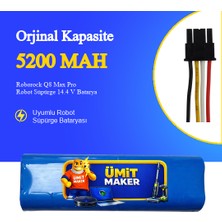 Ümit Maker Roborock Q8 Max Pro Robot Süpürge 5200 Mah Batarya