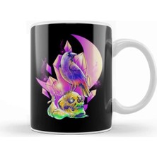 Dekado Skull & Crow Rpg Gamer Fantasy Gaming Pastel Art Kupa Bardak Porselen