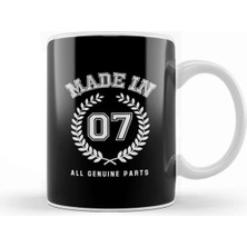 Dekado 2007 Made In 07 All Genuine Parts Kupa Bardak Porselen