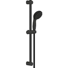 Defne Store Start 100 Sürgülü Duş Seti 100MM 2 Akışlı El Duşu, 600MM Sürgülü Ray, 1750MM Duş Hortumu, Kireç Önleyici Sistem, Banyo-Duş Başlığı, Mat Siyah, 279482430