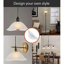 Defne Store 23101-11A Geçiş Tarzı Yedek Meşale Cam Gölge, 13,77 cm Yükseklik x 15-1/2 Inç Çap