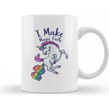 Dekado Unicorn I Make Magic Farts Pixel Art Kupa Bardak Porselen