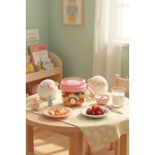 Miniso Lisanslı Çizgi Karakterli Salata Kasesi 650 ml Sızdırmaz Pembe Kap