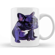 Dekado French Bulldog In Purple Kupa Bardak Porselen