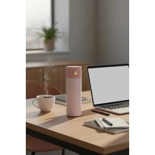 Miniso Lisanslı Flip Top Kapaklı Yalıtımlı Şişe 304 Çelik Kompakt Termos 200 ml Pembe