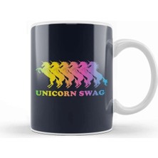 Dekado Unicorn Rainbow Swag Kupa Bardak Porselen