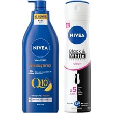 Defne Store Kadın Sprey Deodorant & Invisible Clear 150 Ml+ Sıkılaştırıcı Vücut Sütü 400 ml