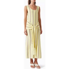 3.1 Phillip Lim Çizgili Kuşak Detaylı Rayon Kadın Elbise