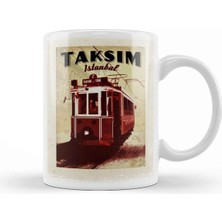 Dekado Taksimde Tranvay Kupa Bardak Porselen