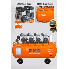 200 Lt Hava Kompresörü Sessiz ve Yağsız S750X4