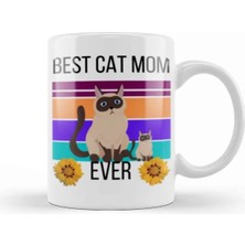 Dekado Mothers Day 2021 Best Cat Mom Ever Funny 2021 Kupa Bardak Porselen