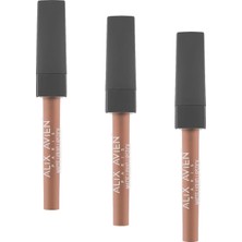 Defne Store Uzun Süre Kalıcı Kadifemsi Kuruma Yapmayan Mat Likit Ruj - Lipstick 501 Caramel Nude (3 Paketi)