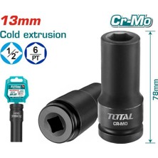 Total 13 mm 1/2 Altı Köşe Darbeli Derin Lokma THDIS12132L