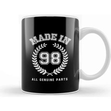 Dekado 1998 Made In 98 All Genuine Parts Kupa Bardak Porselen