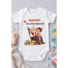 Eydu Baby Anneannesinin Balı Baskılı Bebek Body Çıtçıtlı Badi Zıbın