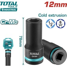 Total 12 mm 1/2 Altı Köşe Darbeli Derin Lokma THDIS12122L