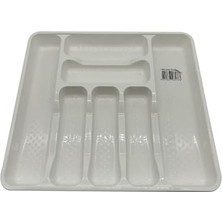 Defne Store 39X42,5X5 cm Çekmece Içi Boy 7 Gözlü Kaşıklık Beyaz
