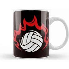 Dekado Volleyball Player Ball Sports Team Coach Beach Volleyball Kupa Bardak Porselen