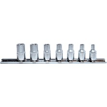 7 Parça 1/4inç Cr-V E Tipi Torx Lokma Seti