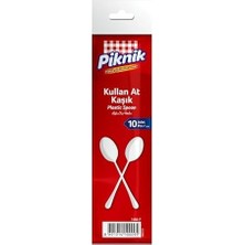 Defne Store Piknik Kullan-At Plastik Kaşık 10'lu Büyük Beyaz 1486
