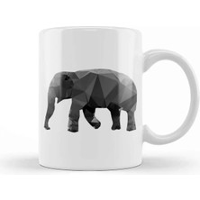 Dekado Geometric Animal Female Elephant Kupa Bardak Porselen