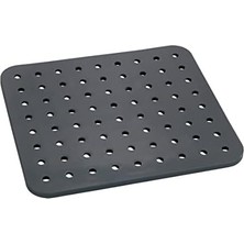Defne Store Lavabo Matı Kare Cam Gri Lavabo Matı, Ekstra Güçlü Gri