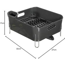 Defne Store Bianka Paslanmaz Bulaşıklık Gri KÜÇÜK37*33*17 cm D-14650
