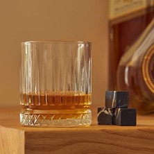 Defne Store Arkadaşa Hediye Ahşap Kutulu 2'li Glasgow Viski Kadeh Seti + 6 Soğutucu Taş