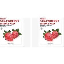 Defne Store Çilekli Kağıt Maske Lebelage Fruit Strawberry Mask (2 Paketi)