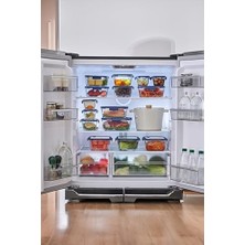 Defne Store Fika Glace Vakumlu Cam Saklama Kabı 460 ml Bej